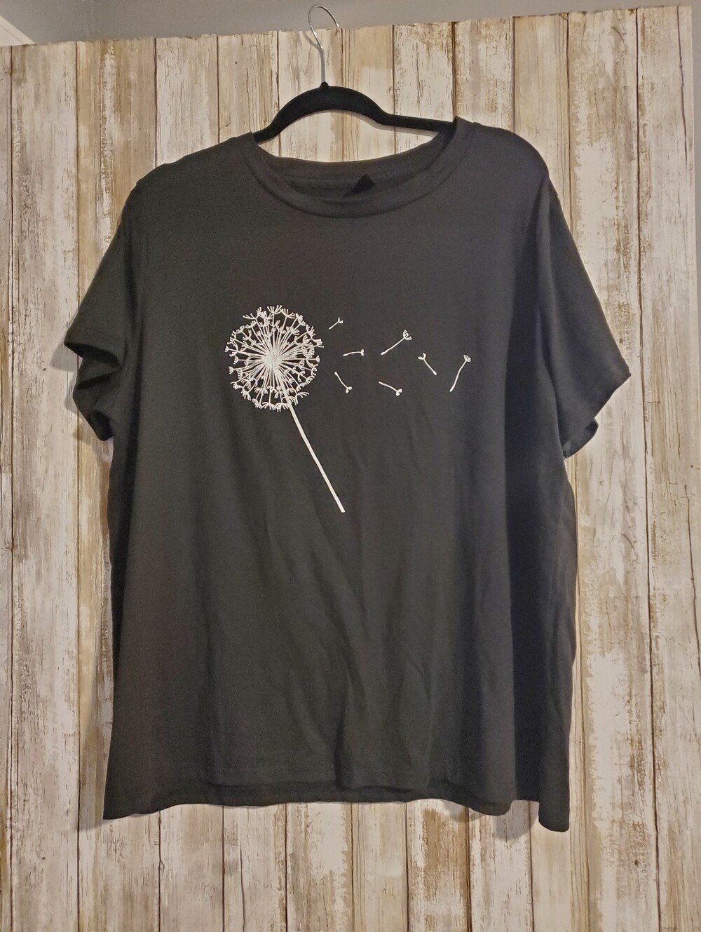Shein Black Women's Dandelion Graphic Tee